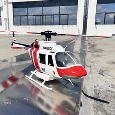 ROBAN RTF 470 Size B206 RC Helicopter Red White CAL FIRE Model GPS Auto Return