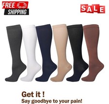 NHS COMPRESSION Varicose Veins Anti-Fatigue Flight Running Socks For Men & Women