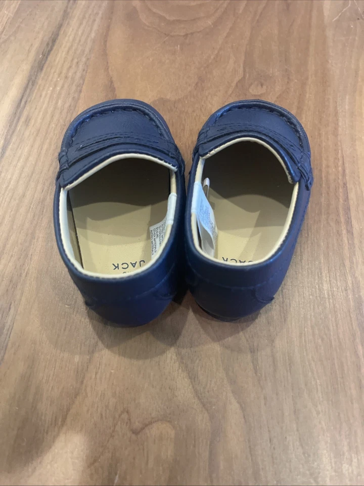 Janie and Jack 海军蓝便士乐福鞋 婴儿礼服 婴儿鞋 男孩 6-12 个月 — 第 4/4 张图片
