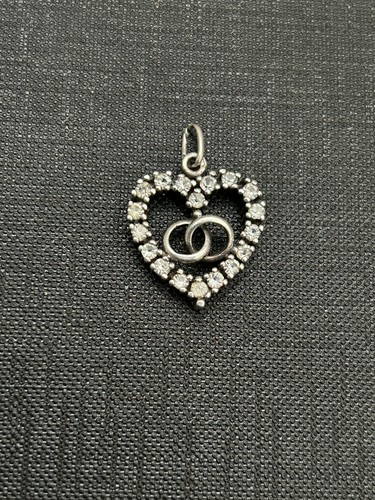 Pendentif Ancien En Argent Massif 925 - Forme Papillon Avec Une Pierre De Lune - Bijou Vintage Français