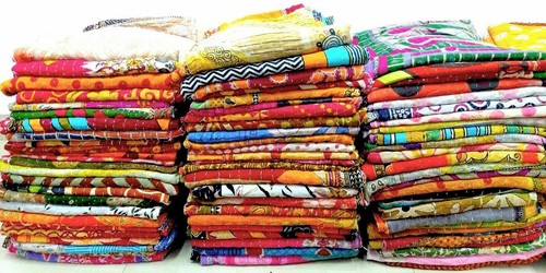 Wholesale Lot 5 Pcs Vintage Twin Kantha Cotton Quilt Bed Cover Blanket Gudari - Picture 5 of 6