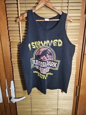 Vintage 90s 1996 Jurassic Park The Ride Universal Studios Promo Tee T Shirt Tank