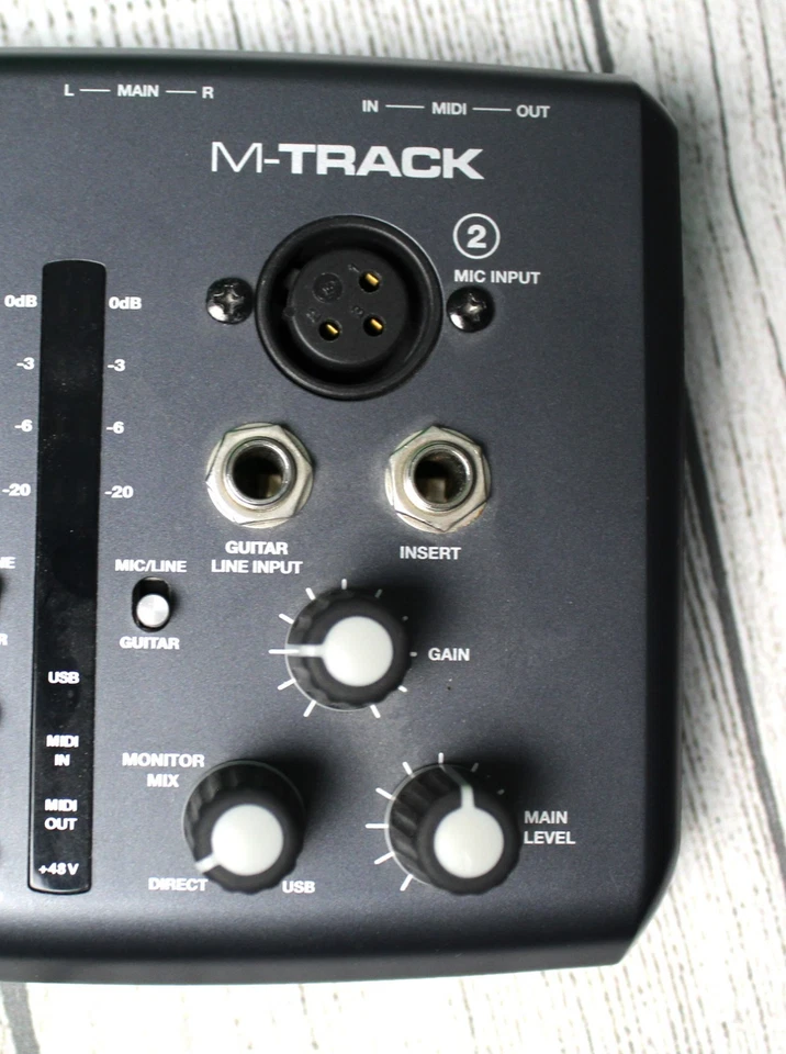 M-Audio M-Track 2 Channel USB Audio Interface XLR-MIDI - Image 2 of 4