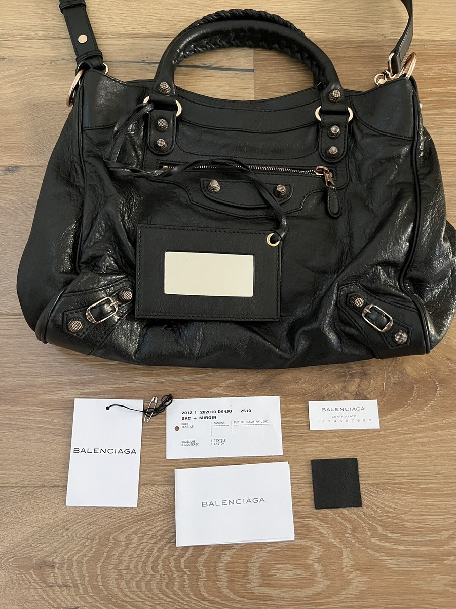 NWT Black Rosegold Hardware Balenciaga Motorcycle 282010 Bag NWT Black Rosegold Hardware Balenciaga Motorcycle 282010 Bag