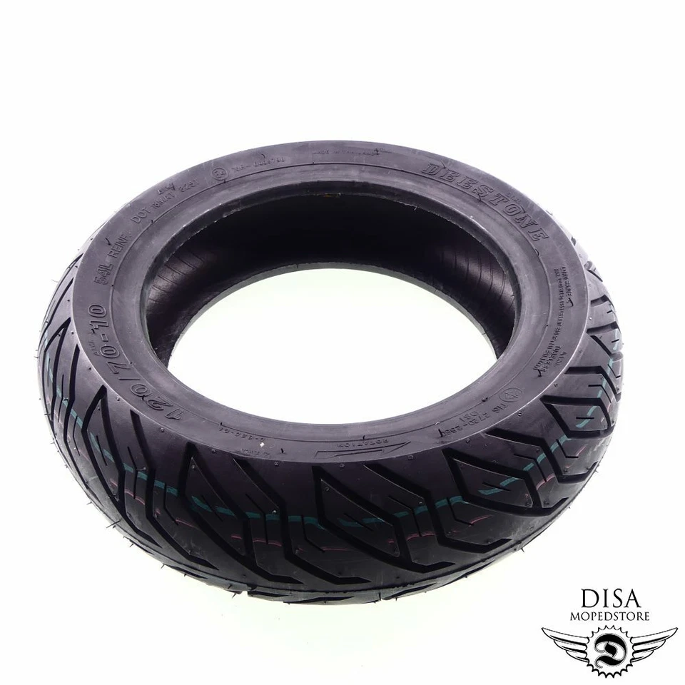 Roller Reifen 120/70-10 4.00-10 Zoll 54L Deestone Sportreifen für Vespa ET2 4 - Bild 2 von 4
