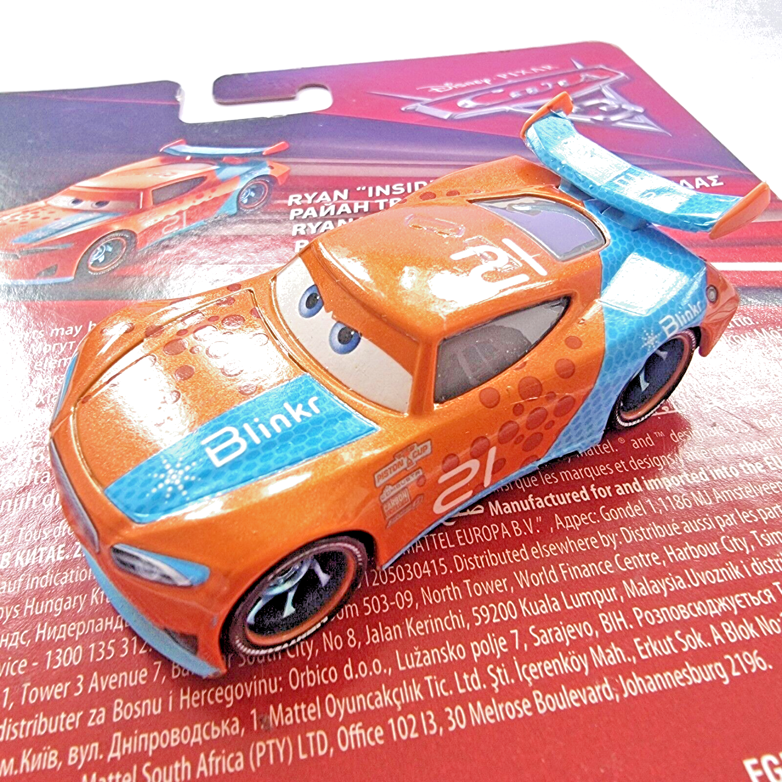 New Loose ✔ Ryan Inside Laney • Disney Pixar Cars 3 Die Cast Car ✔ 1:55 Scale