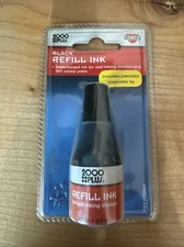 NEW SEALED COSCO 2000 PLUS Self-Inking Refill Ink Black 0.9 oz. Bottle Stamp Pad