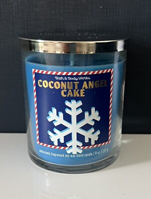Bath & Body Works Christmas Coconut Angel Cake 1 Docht Kerze