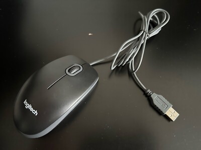 Logitech B100 USB Optische Maus für Unternehmen Schwarz