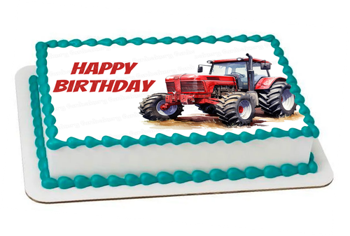 Tractor Farm Cake Topper Party Decoration Edible Birthday Celebration Gift - Picture 13 of 13