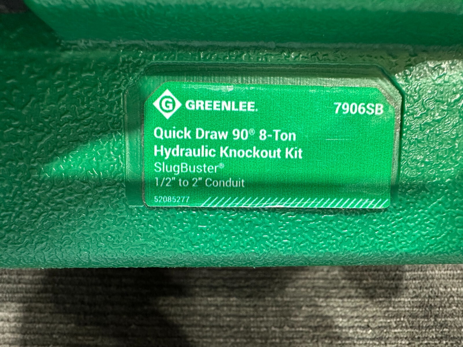 GREENLEE 7906SB Quick Draw 90, 8ton Hydraulic knockout kit 1/2 2