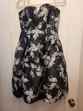 Halston Heritage Jacquard Mini Cocktail Dress - strapless - size 4