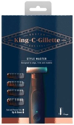 Gillette Barttrimmer Style Master 1 austauschbare 4D-Klinge 3 austauschbare Kamm