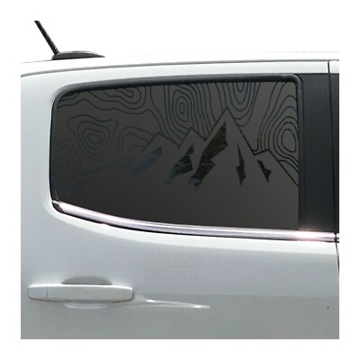 Topography Map mountain Decals for Crew Cab 2015-2022 Chevy Colorado CC1-TX2