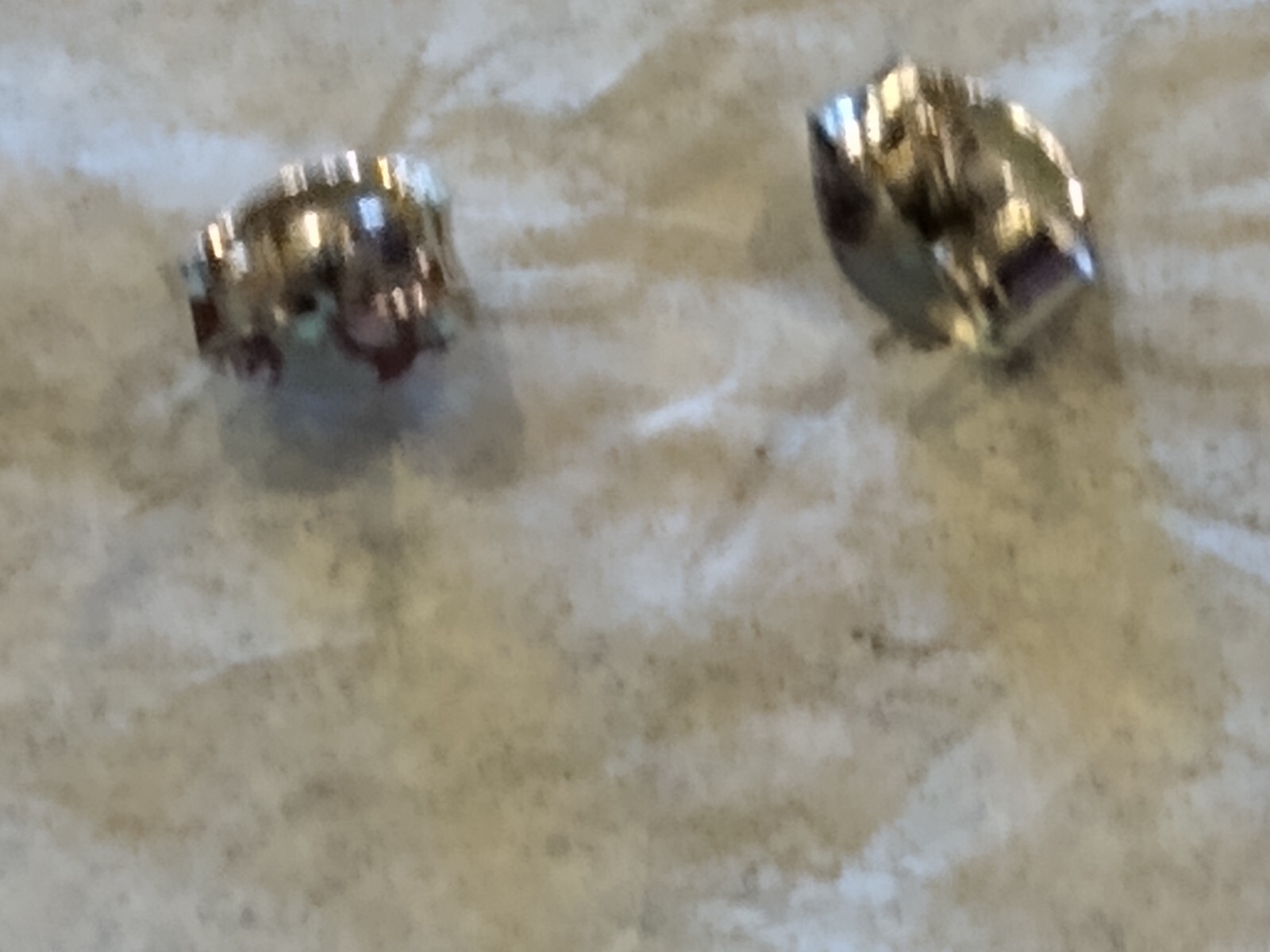 TINY STERLING SILVER FLOWER PIERCED EARRINGS WITH… - image 7