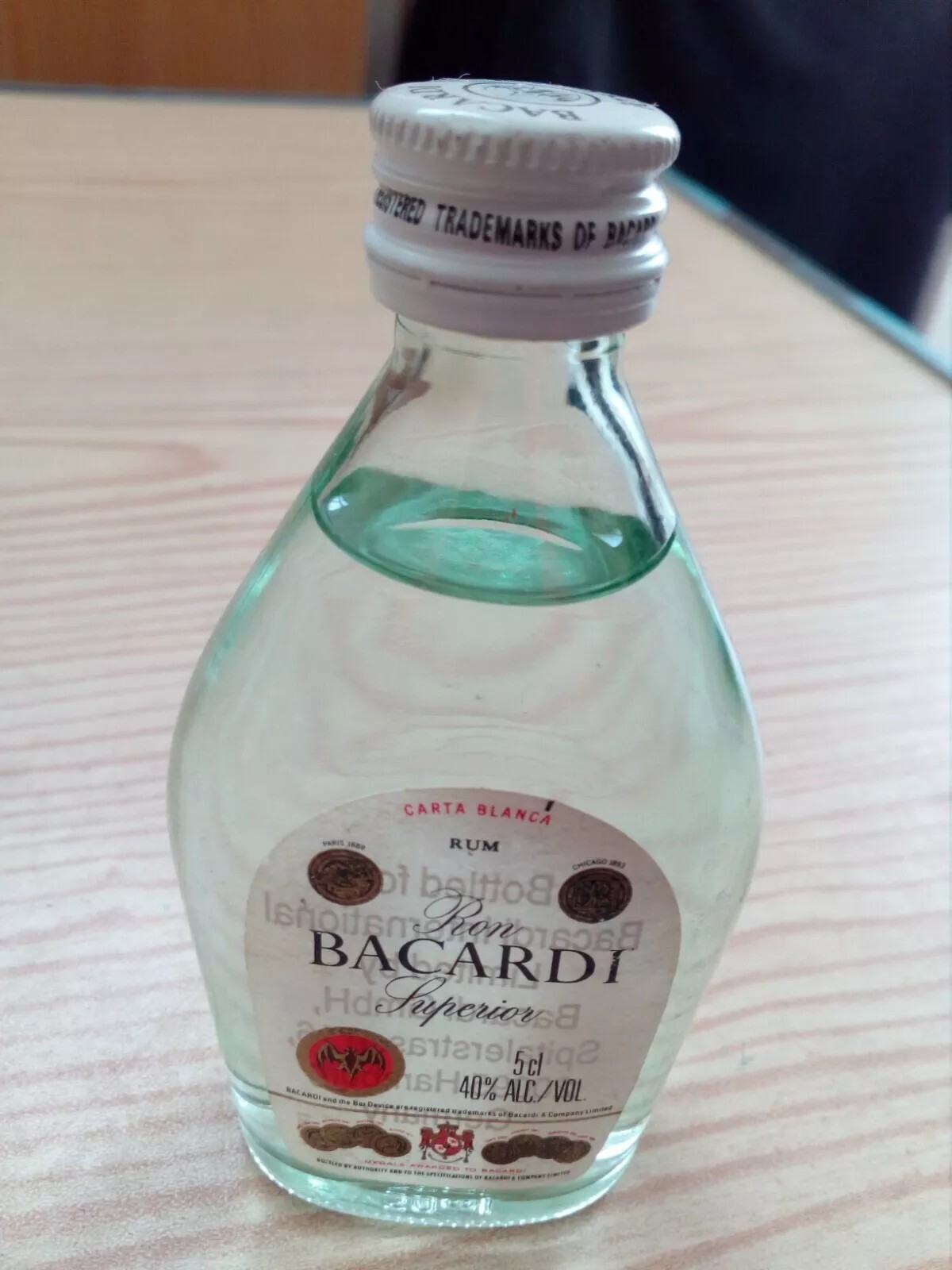 Botellin Ron Bacardi Superior Carta Blanca - Lote 2