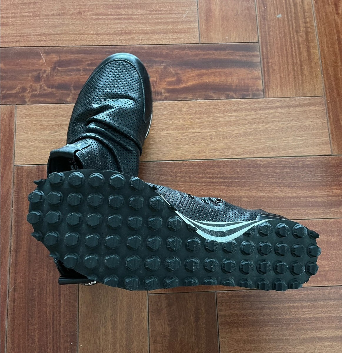 Y-3 Yohji Yamamoto Black Leather Sneakers - Women's Size US