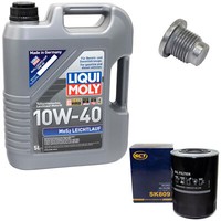 MotoröL Set 10W-40 5 Liter + ÖLfilter SK 809 + Schraube FüR Renault Master II