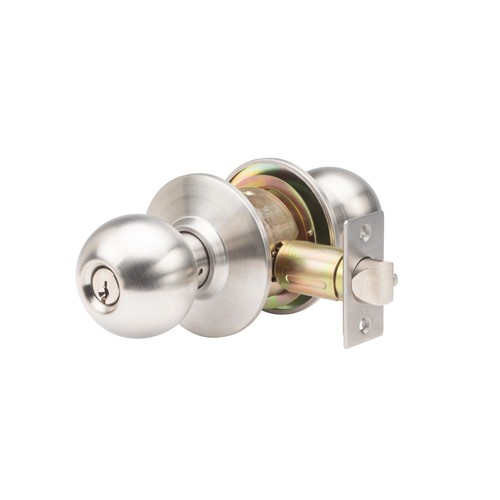 NOS! Trans-Atlantic Commercial Grade 2 Ball Knob Entry Lockset, Satin Stainless - Picture 11 of 13