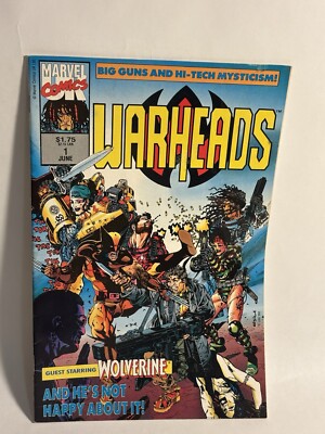 1992 vintage Warheads comic #1 original guest starring wolverine rare