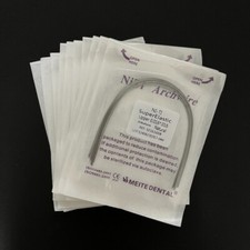 10 Packs Dental Orthodontic Super Elastic NITI Arch Wires Natural Rectangular