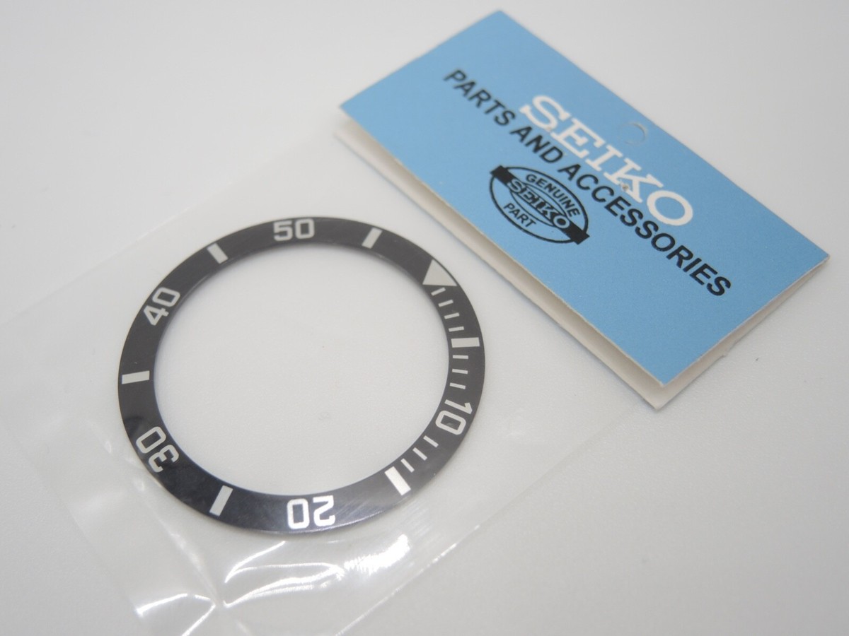 NEW LARGE BLACK BEZEL INSERT 37.5MM DIVERS SKX031 10 BAR (7S26