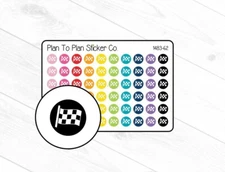 1483-62~~Racing Icon Planner Stickers.
