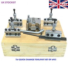 MIford Super7 ML7 T37 set of 5 pc Quick Change Toolpost center height 90-115 UK