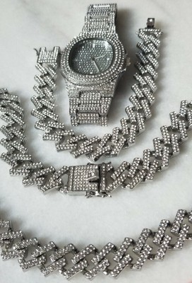 Silver-plated Swarovski Crystal Watch 