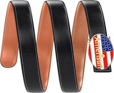Men's leather belt, double-sided belt, 100 cowhide, men's belt -Size 36
