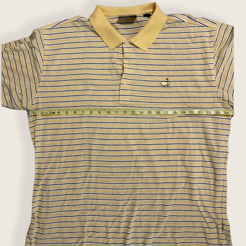 MASTERS COLLECTION Polo Golf Polo Augusta Logo Yellow Extra Large Mens U190 - Picture 6 of 7