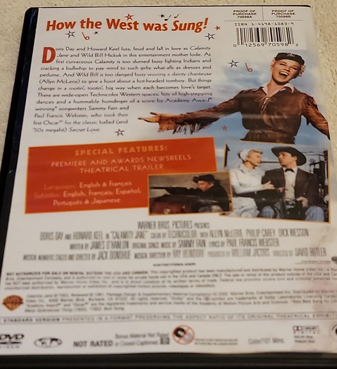 Calamity Jane 1953 DVD Doris Day 12569705982| eBay
