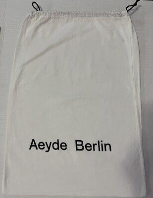 Aeyde White Dust Bag 22.5x15.5. Canvas With Cotton Lining