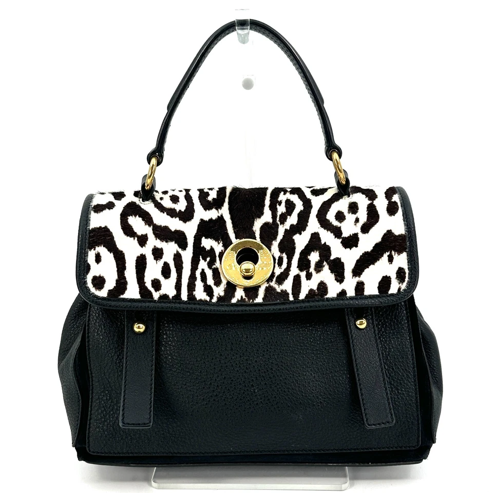 YSL Bolso de Mano Yves Saint Laurent Bolso de Hombro Leopardo Auténtico 195T0159 Foto 2 de 4