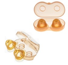 2 Pair Silicone Nipple Corrector Clip for Flat Inverted Nipples Correct Brown
