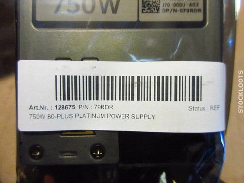 Dell 79RDR 750 Watt Redundant Power Supply For Poweredge R820 R720 REFURBISHED - Afbeelding 3 van 3