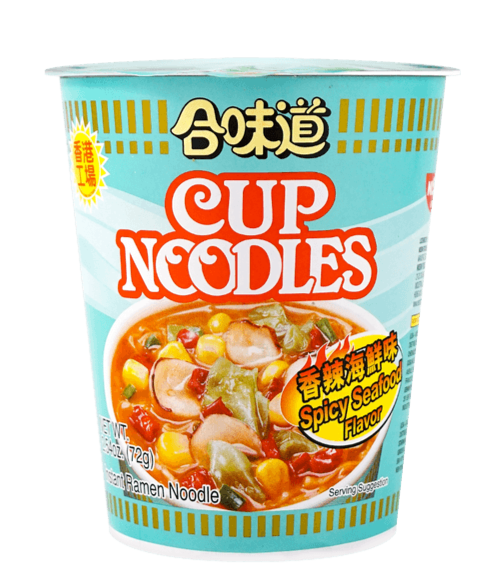 12 Pack) NISSIN Japan Cup Noodles Soup Instant Ramen, Spicy
