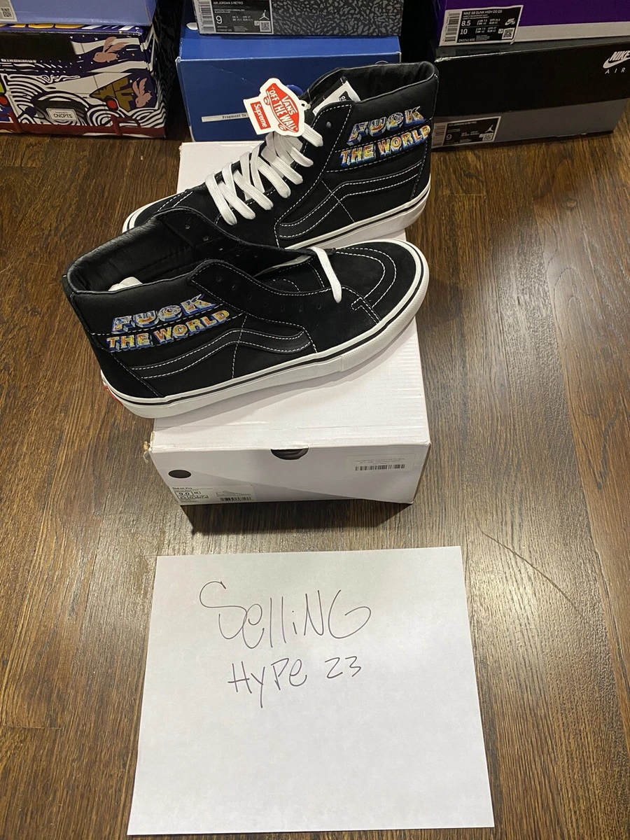 NTWRK - Vans Sk8-Hi Supreme F*ck The World Black Size 9