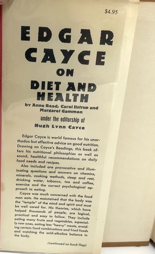 Edgar Cayce On Diet And Health - 1st Edition Hardcover - Picture 2 of 4