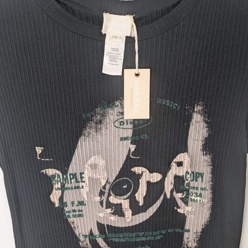 Diesel black shirt long fit soft cotton Y2K deadstock - Picture 3 of 4