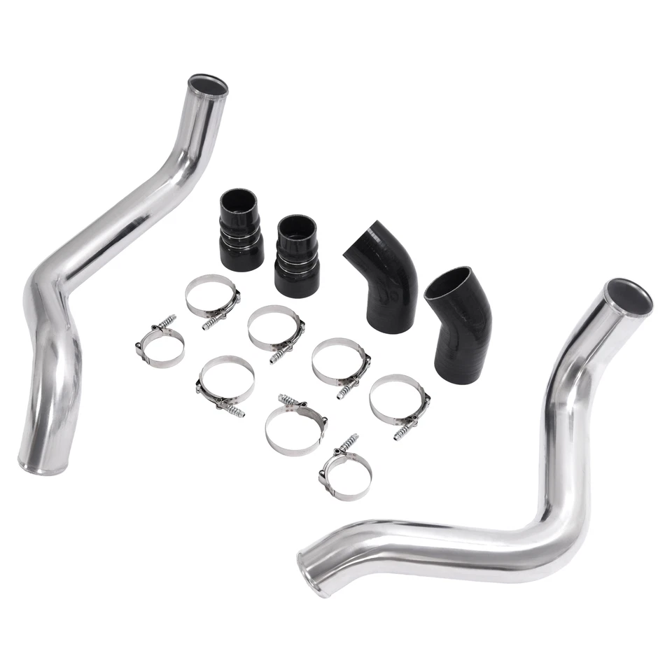 Kit de tubo y arranque intercooler pulido de 3" para 02-04 GMC 6,6 L LB7 Duramax diésel Foto 4 de 4
