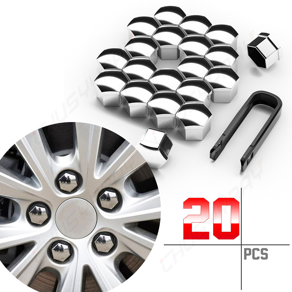20PCS Car Wheel Lug Nut Cover 17mm Bolt Protector Hub Screw Caps With Tool