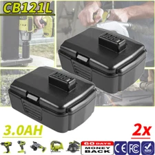 2pack 12V 3.0AH Li-ion Battery For Ryobi CB120L BPL-1220 130503001 130503005 US