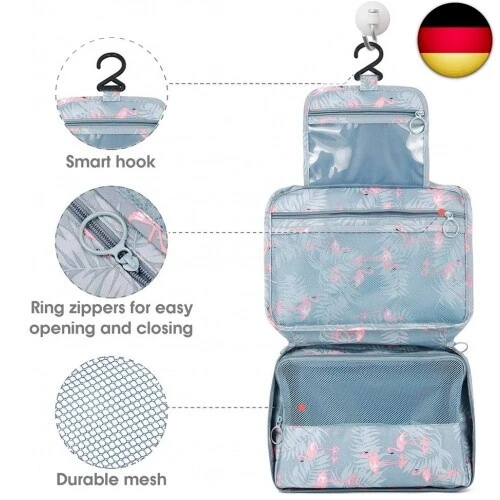 YumSur Reise Kulturtasche Zum Aufhängen Kulturbeutel Kosmetiktasche Waschtasche - Bild 4 von 4