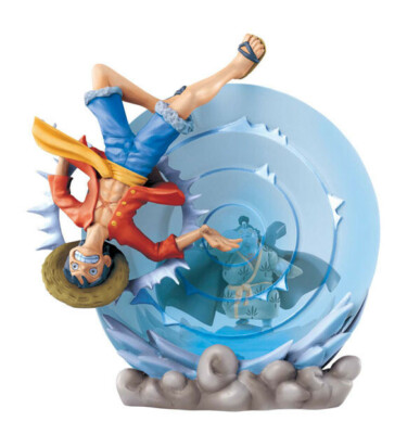 ONE PIECE Log Box Mayhem Fishman Island Arc Jinbei & Luffy Pvc Figure Megahouse