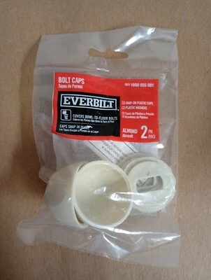 Everbilt Toilet Bolt Cap in Almond, 2 Pack 1000 055 081 NEW
