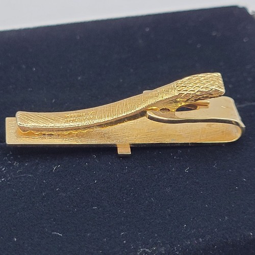 Vintage Cross Gold Tone Tie Bar Clasp Robbins Co. Attleboro Christian Religious - Picture 5 of 20
