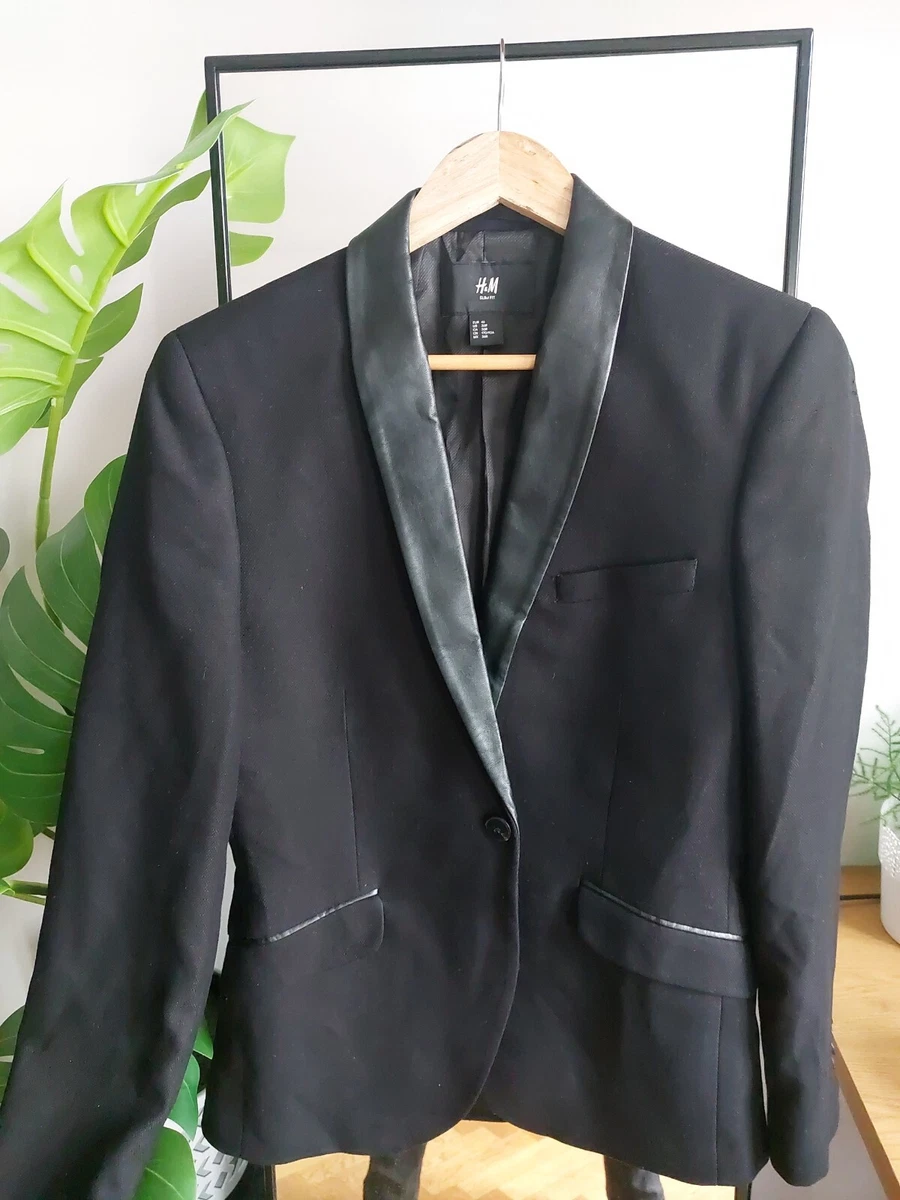 h&m leather blazer