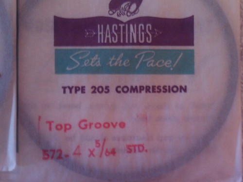 Vintage HASTINGS 57' MERCURY PISTON RING SET OPENED BOX ...UNUSED W/INSTRUCTIONS - Bild 2 von 5
