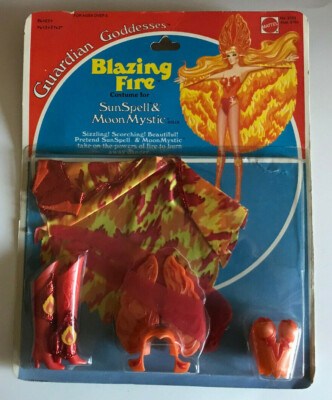 VINTAGE 12'' GUARDIAN GODDESSES BLAZING FIRE OUTFIT MOC NEW MATTEL 1978